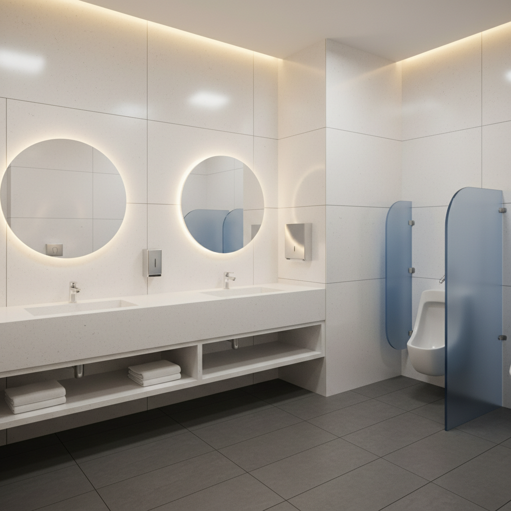 Solid Surface Acrylic For Shopping Mall Washrooms