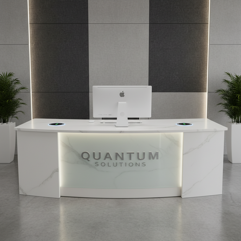 Solid Surface Vanity Tops For Office Reception Desks
