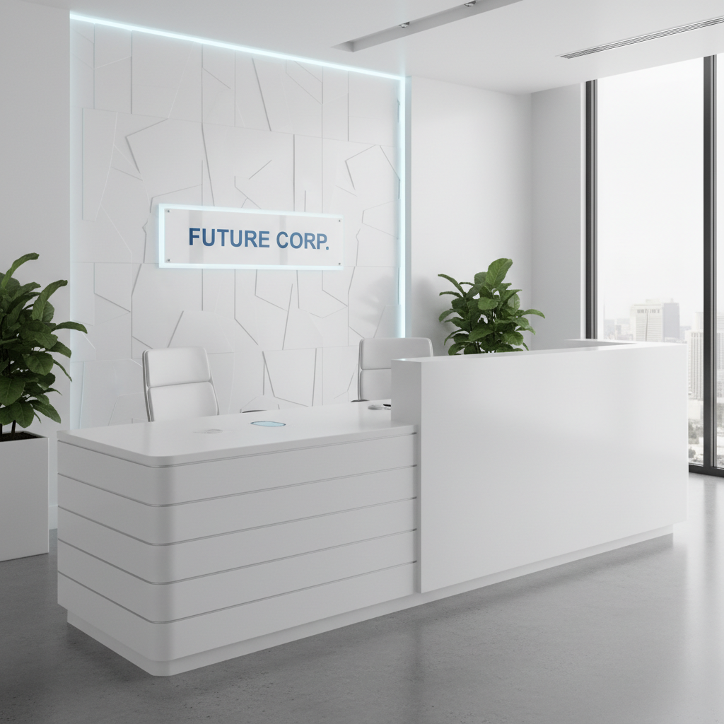 Pure Solid Surface For Office Reception Desks