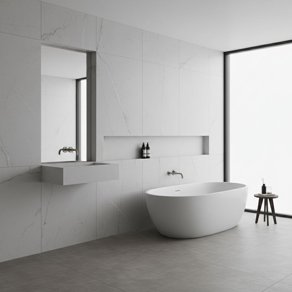 Solid Surface Slab For Bathroom Wall Cladding