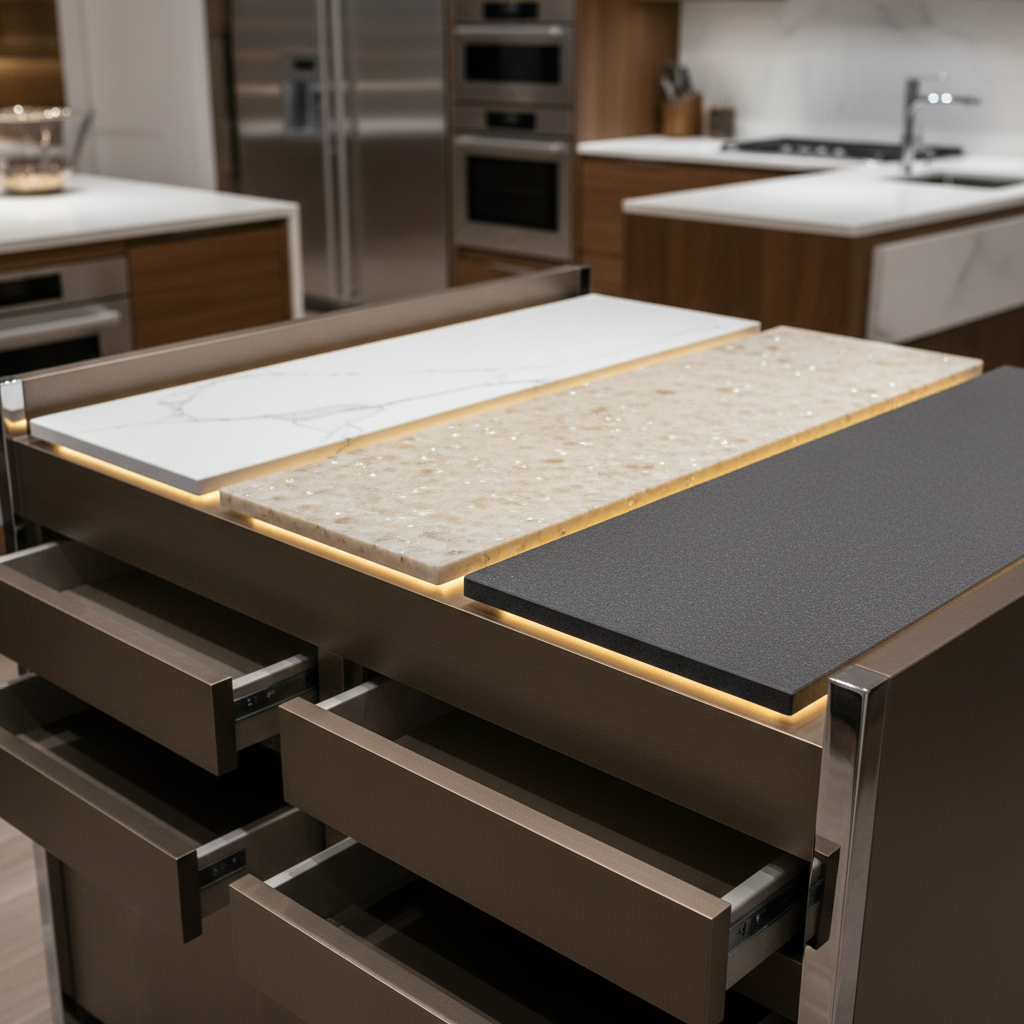 Solid Surface Kitchen Countertops For High-End Retail Display Stands