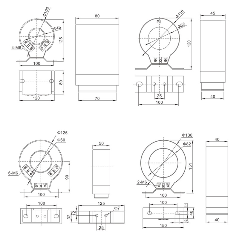 Current Transformer For Ring Network Cabinet Outline Dimension