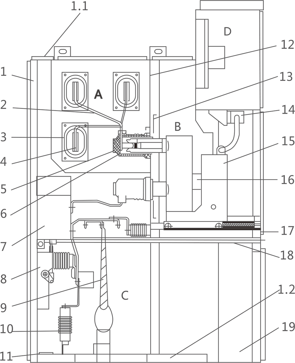2.KYN28-12 Armoured Middle-Mounted Metal Enclosed Switchgear.jpg