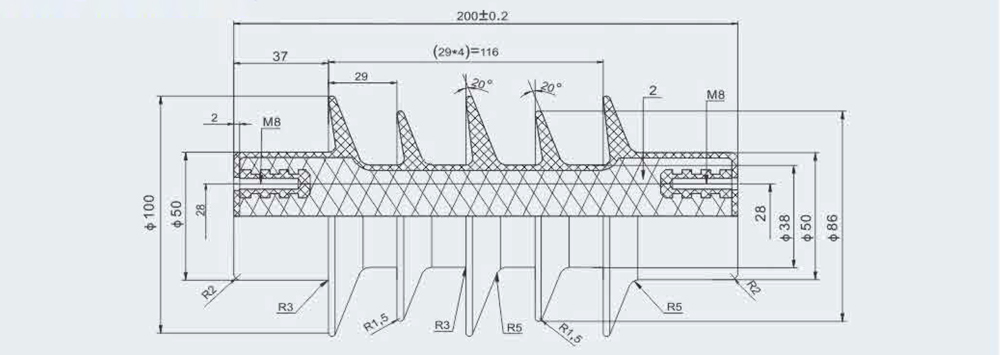 Aislador aislante ZW32-12