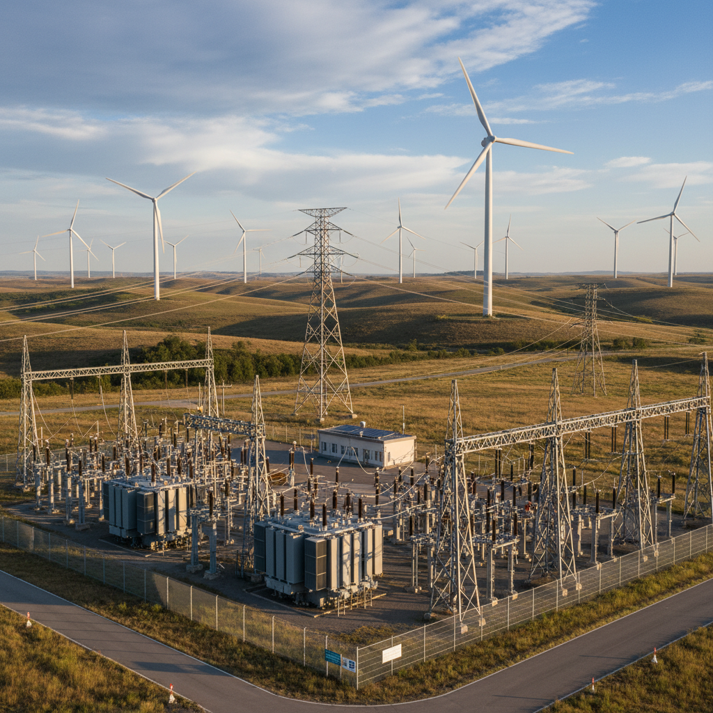 Distribution Substation For Renewable Energy Wind Farm Integration