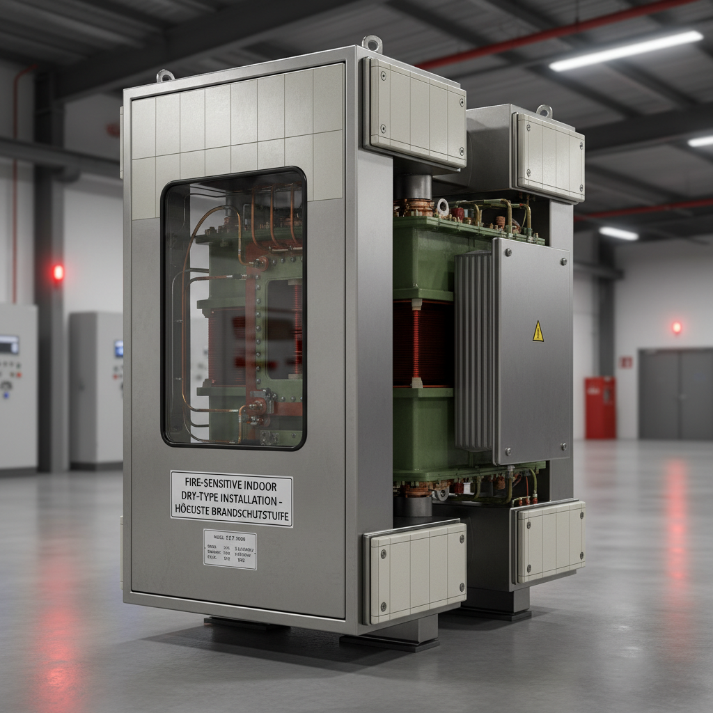 Power Supply Transformer For Fire-Sensitive Indoor Dry-Type Installations