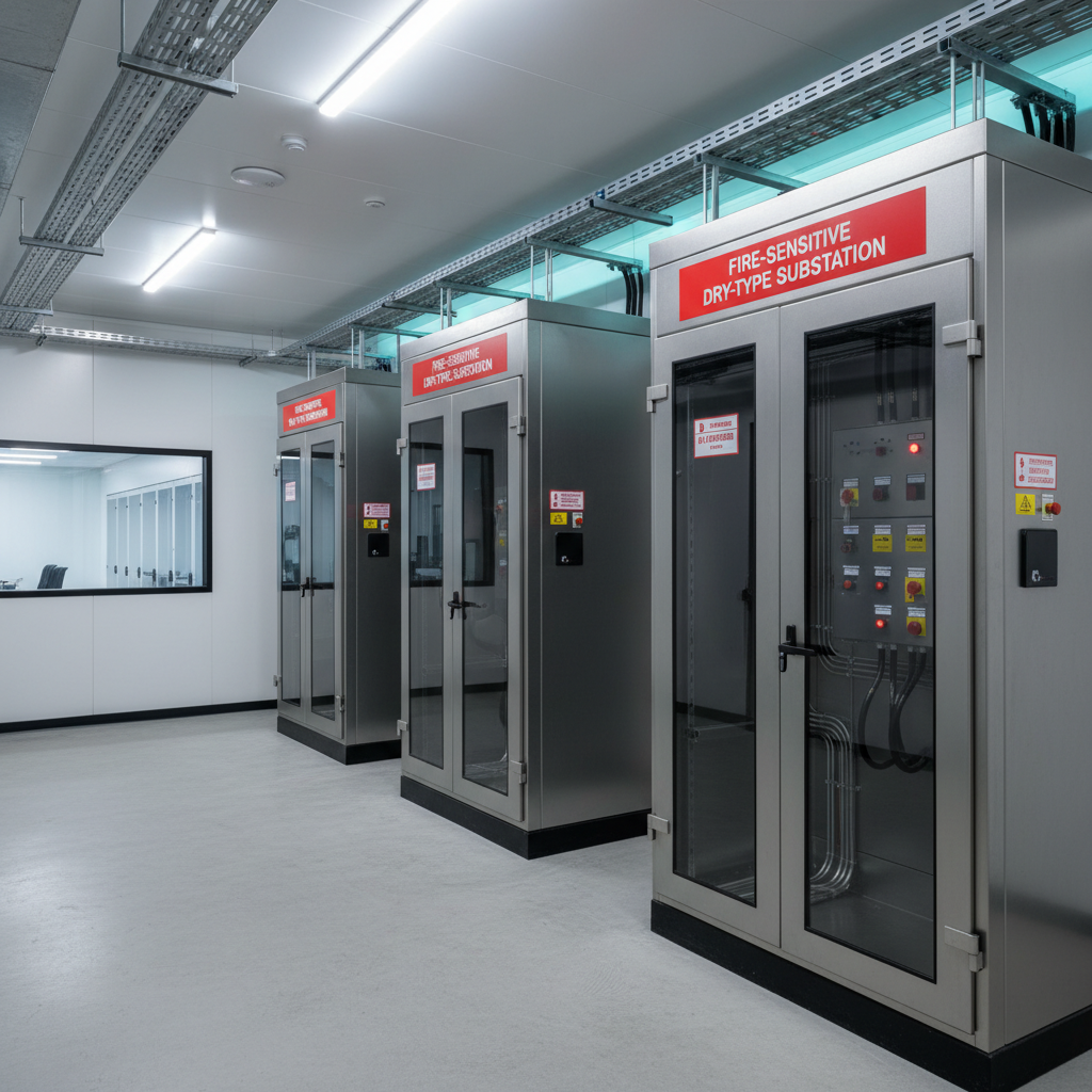 Distribution Substation For Fire-Sensitive Indoor Dry-Type Installations