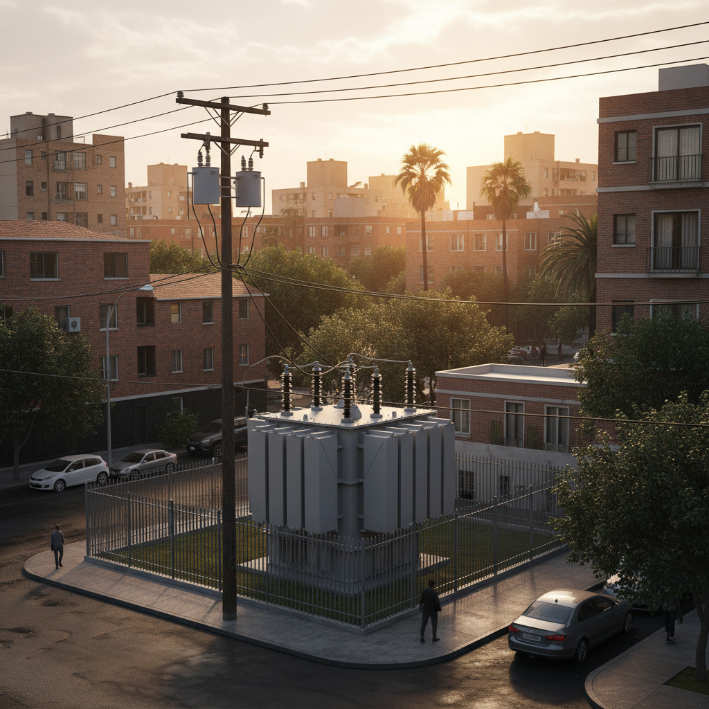 Power Grid Transformer For Urban Residential Electricity Distribution
