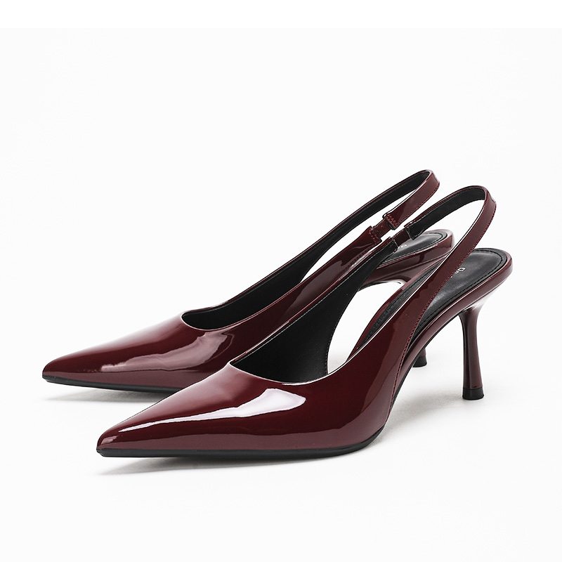 Red Patent Quiet Slingback Stiletto Heels OEM