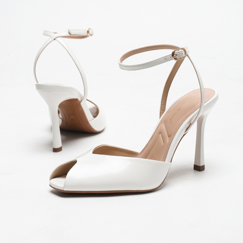 White Peep Toe Ankle Strap High Heels (5).jpg