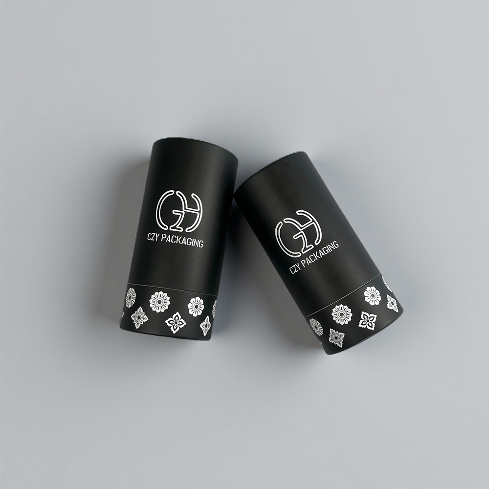 Black Floral-Patternedl Perfume Paper Tube Packaging (2).jpg