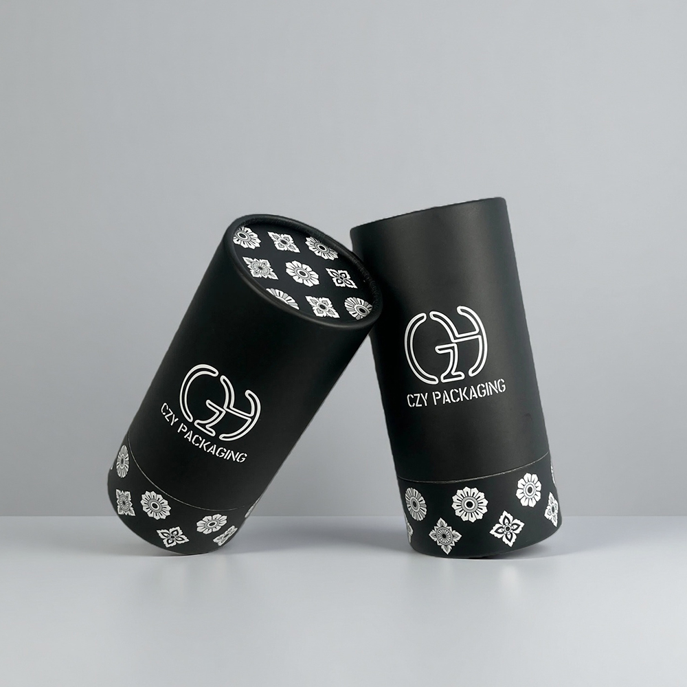 Black Floral-Patternedl Perfume Paper Tube Packaging (6).jpg