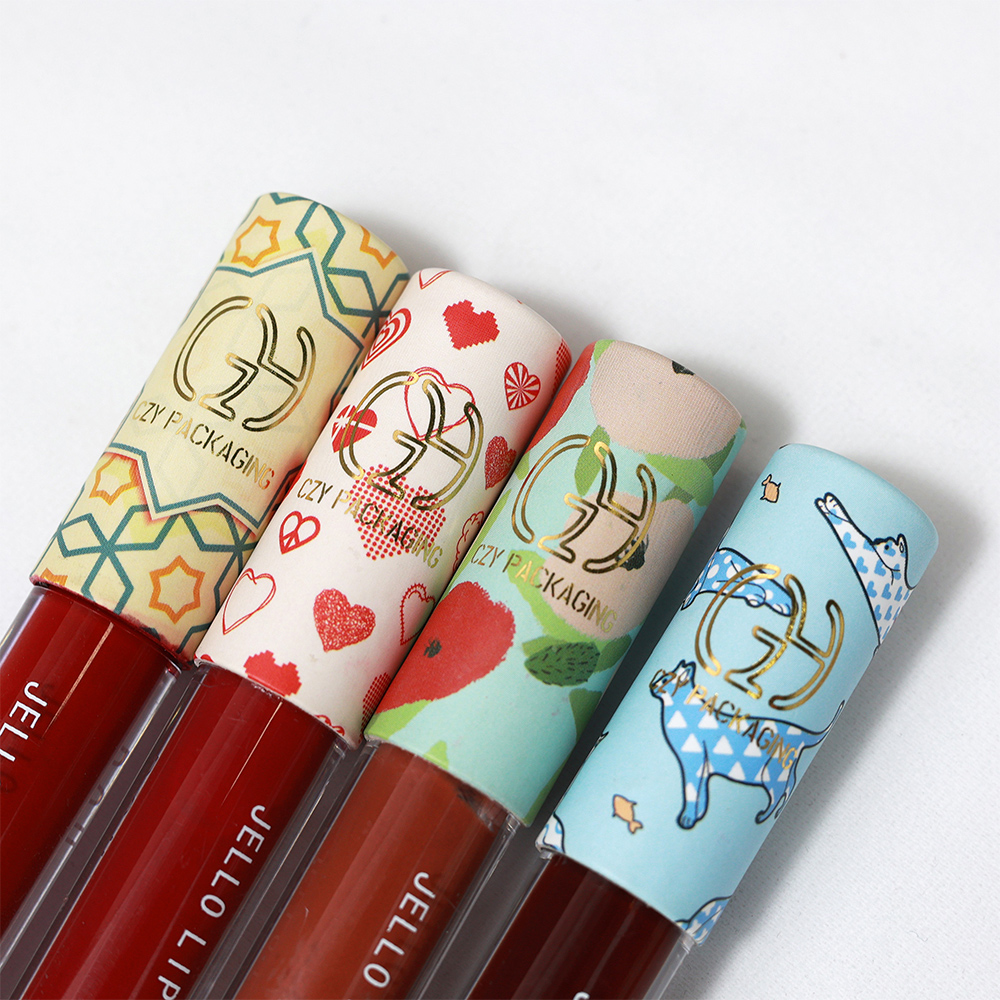 Recyclable Custom Patterned Paper Cap Packaging for Lip Gloss Tubes (3).jpg