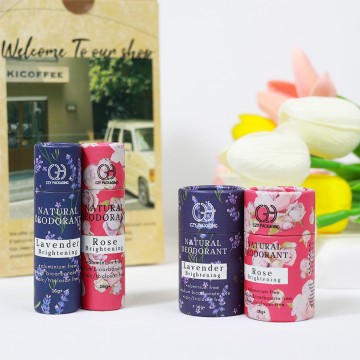 Custom Biodegradable Natural Deodorant Stick Paper Tube Packaging