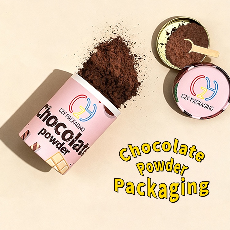 Custom Chocolate Powder & Powdered Products Paper Tube with Metal plug (1).jpg