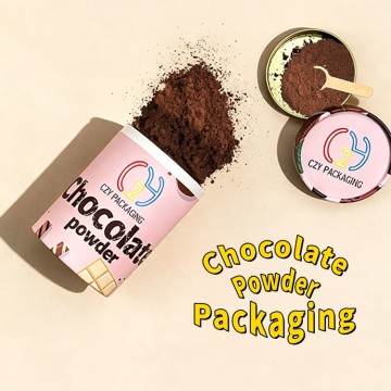 Custom Chocolate Powder & Powdered Products Paper Tube with Metal plug