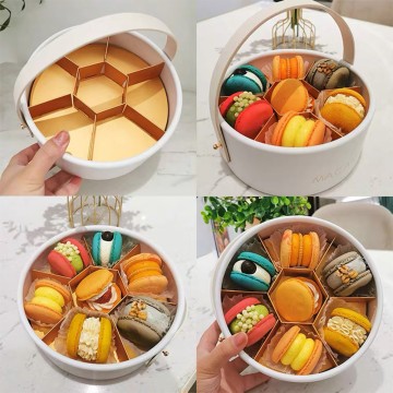 Custom Eco-Friendly Personalized Pattern & Portable Handle Macaron PaperTube