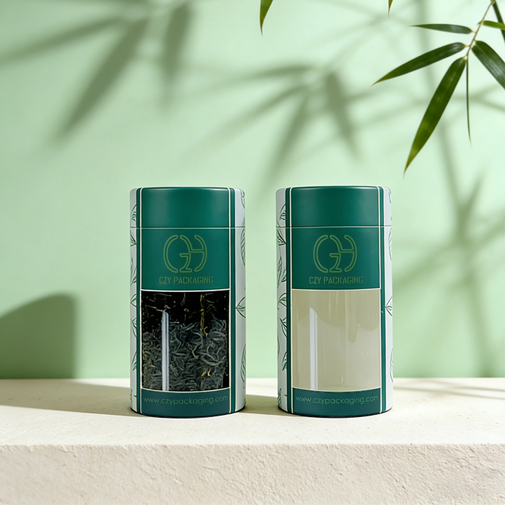 Custom Recyclable Windowed Paper Tube Packaging for Tea (1).jpg