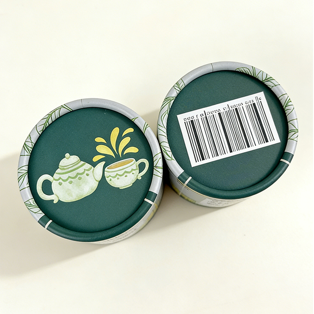 Custom Recyclable Windowed Paper Tube Packaging for Tea (5)