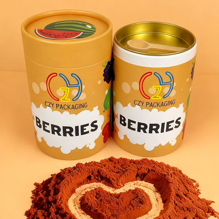 Recyclable Custom Berry-Themed Paper Can Packaging for Powder  (3).JPG