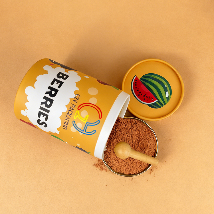 Recyclable Custom Berry-Themed Paper Can Packaging for Powder  (4).JPG