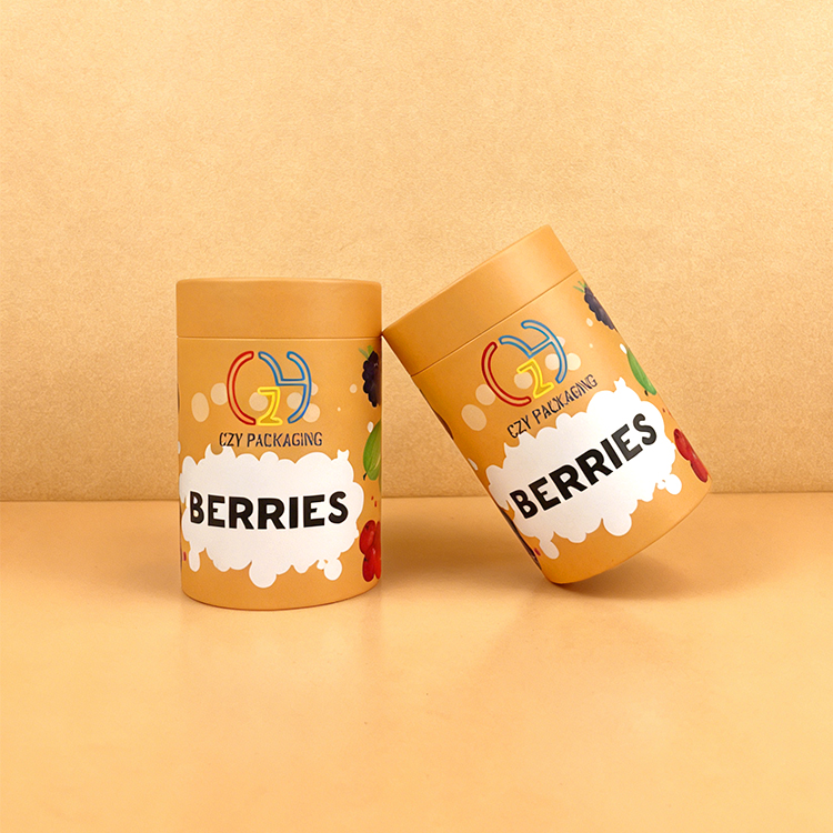 Recyclable Custom Berry-Themed Paper Can Packaging for Powder  (5).JPG