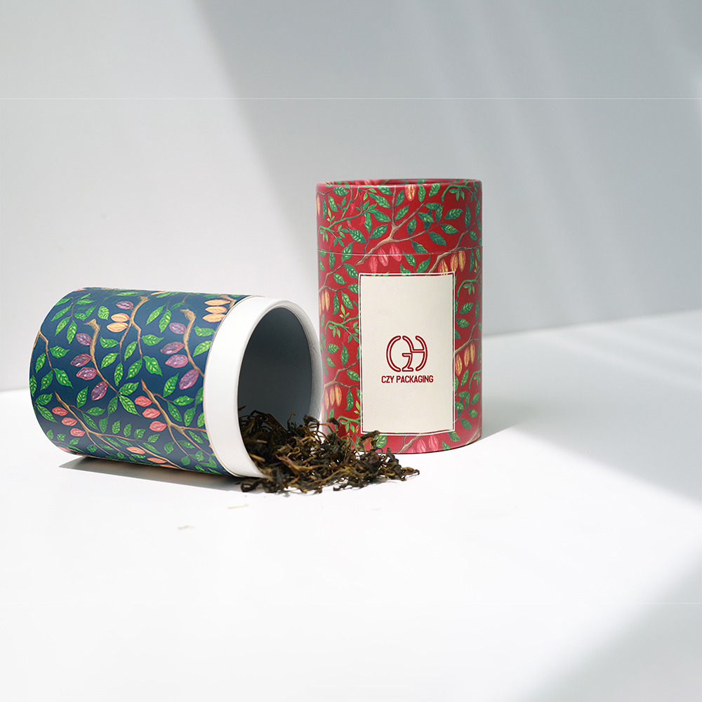 Recyclable Custom Patterned Paper Tube Packaging for Tea (1).jpg