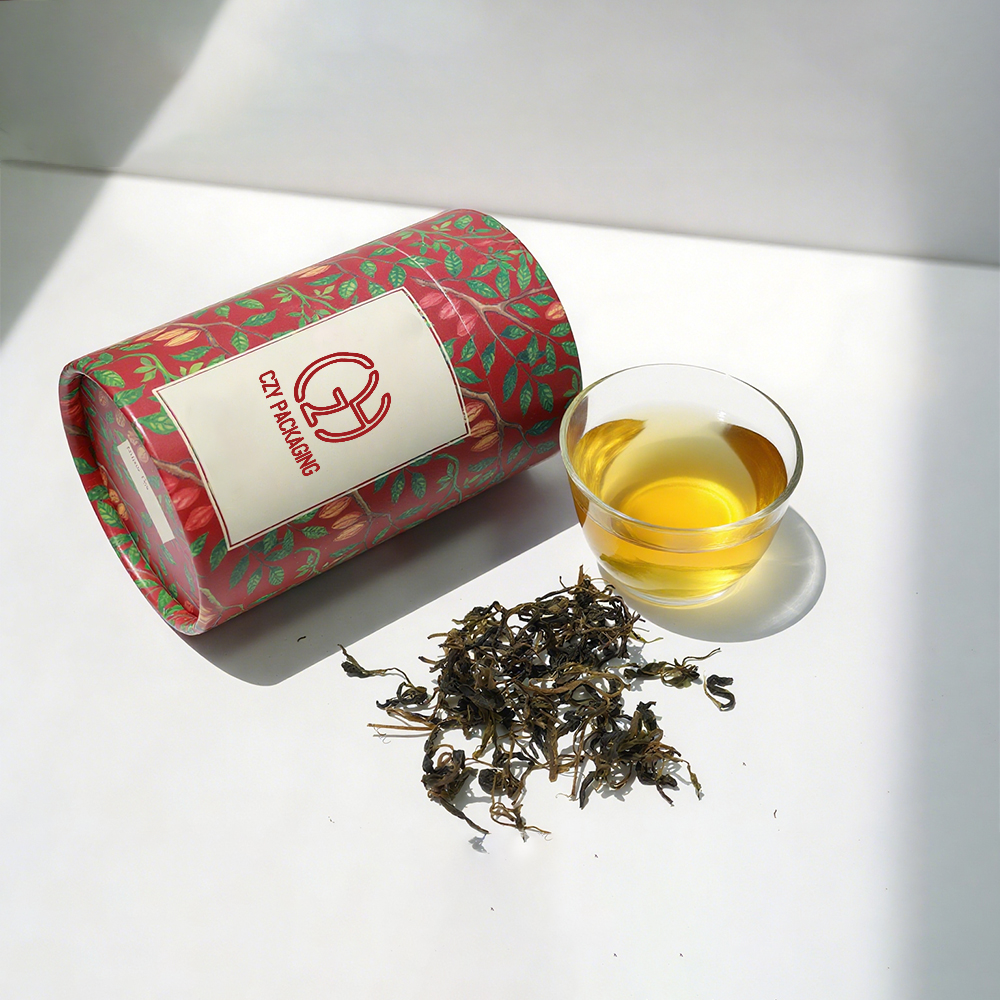 Recyclable Custom Patterned Paper Tube Packaging for Tea (4).jpg