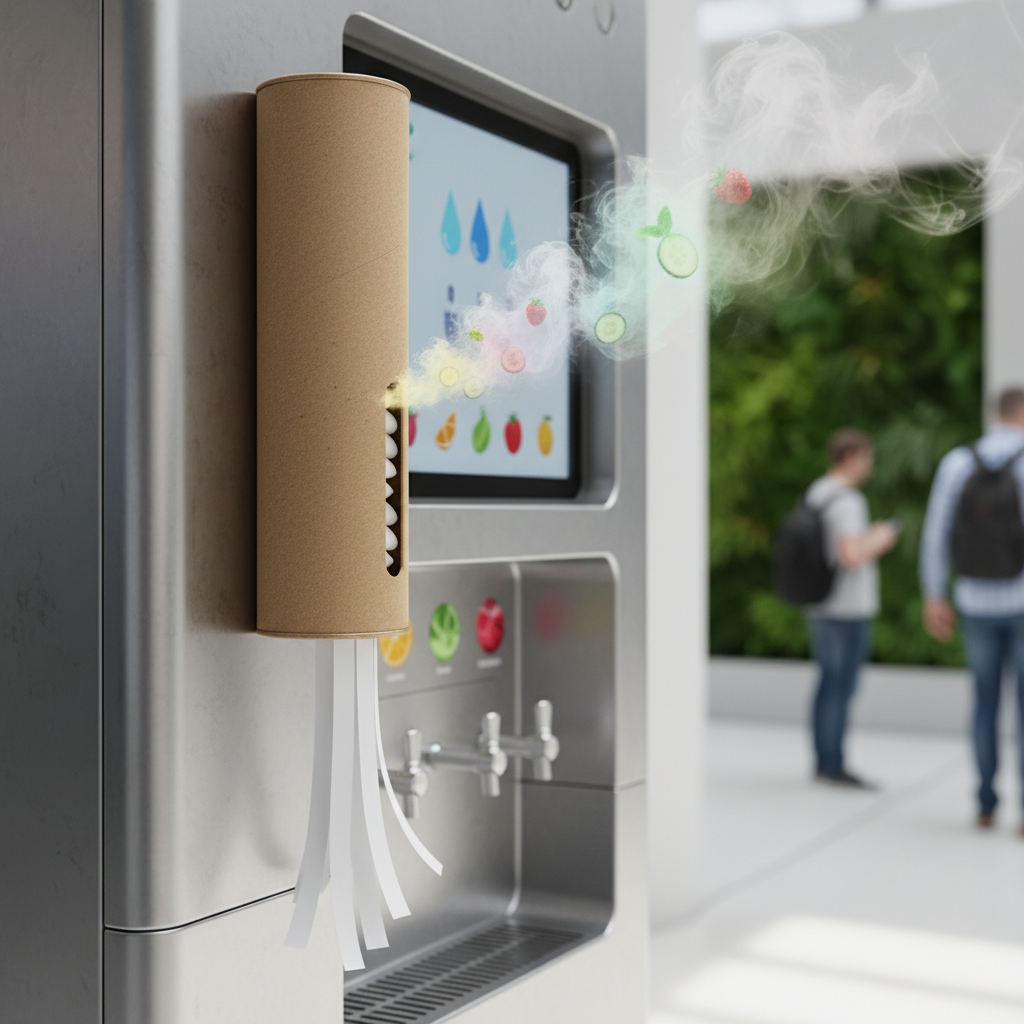 Fragrance Paper Tube For Water And Beverage Kiosks