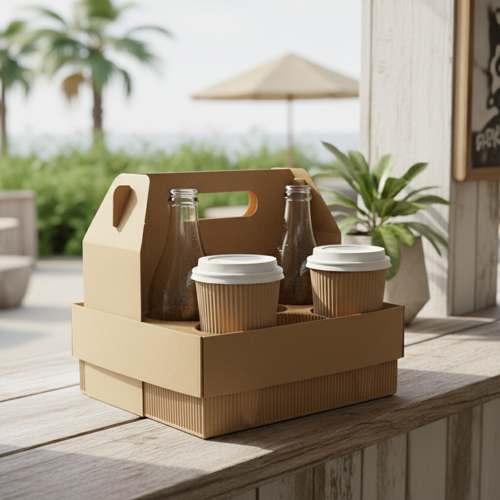 Kraft Paper Box For Water And Beverage Kiosks