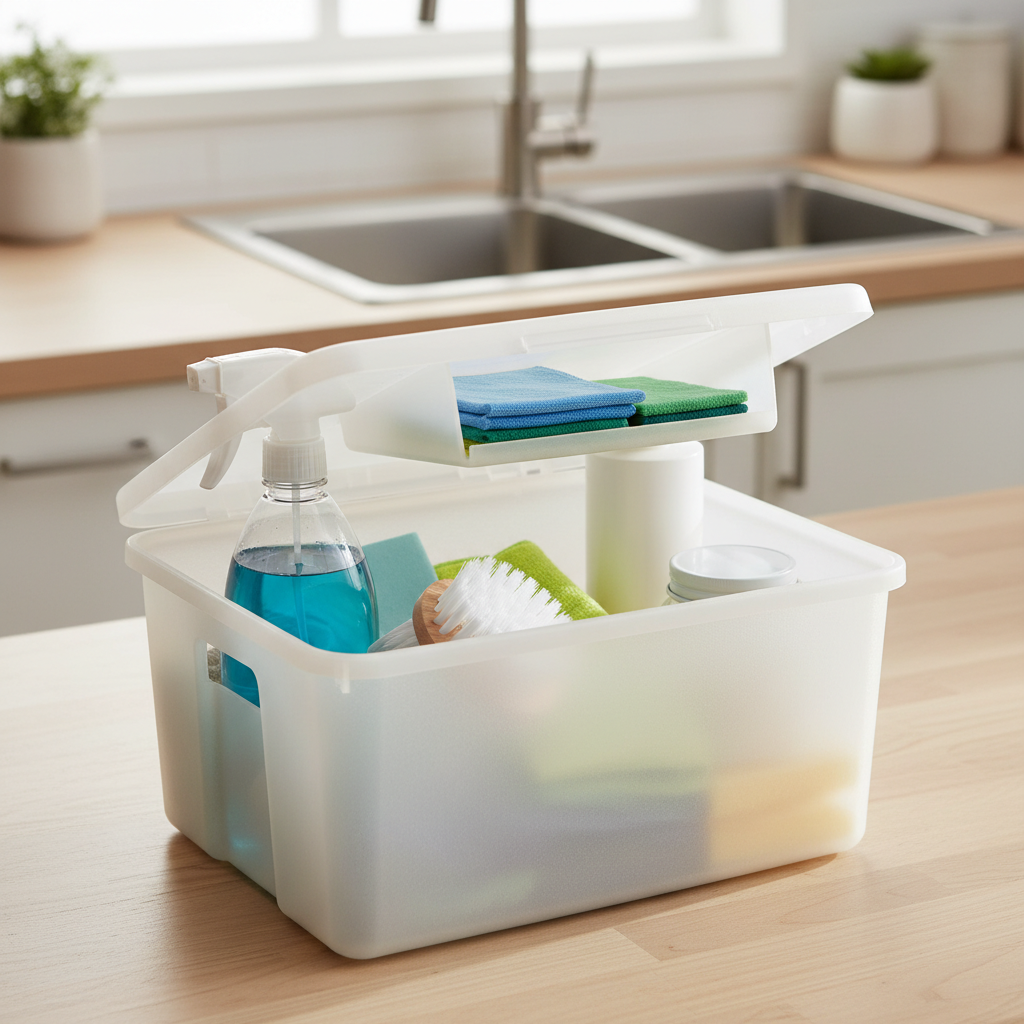 Flip-Lid Box For Household Cleaning Products