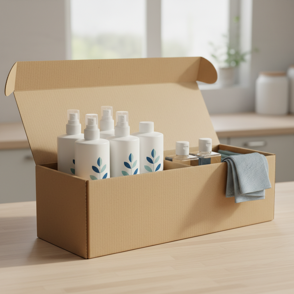 Double-Opening Box For Household Cleaning Products