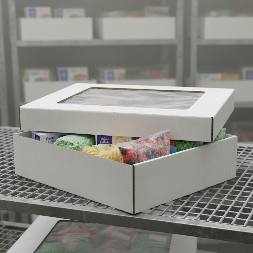 Top-And-Bottom Box For Frozen Food Distributors