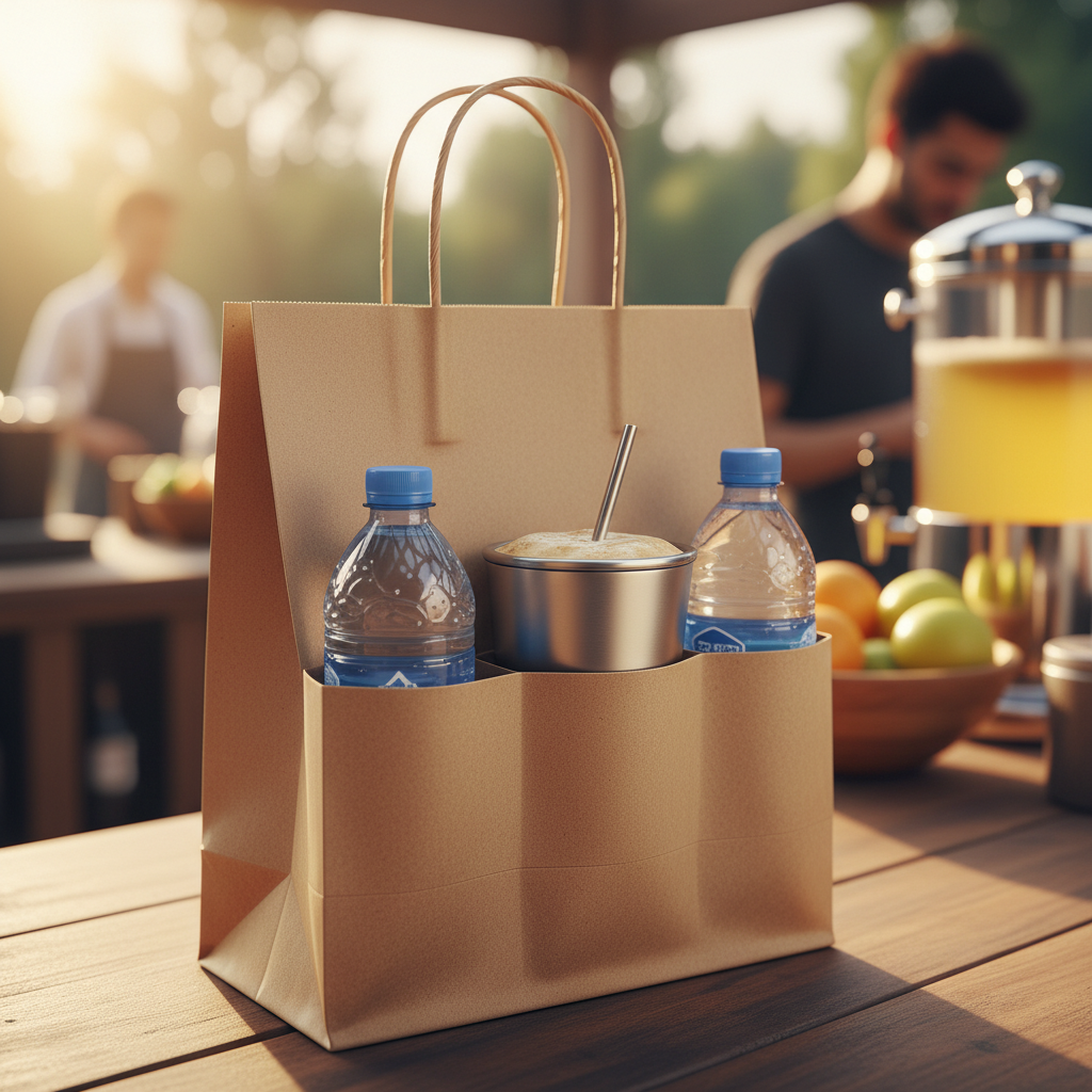Kraft Bag For Water And Beverage Kiosks
