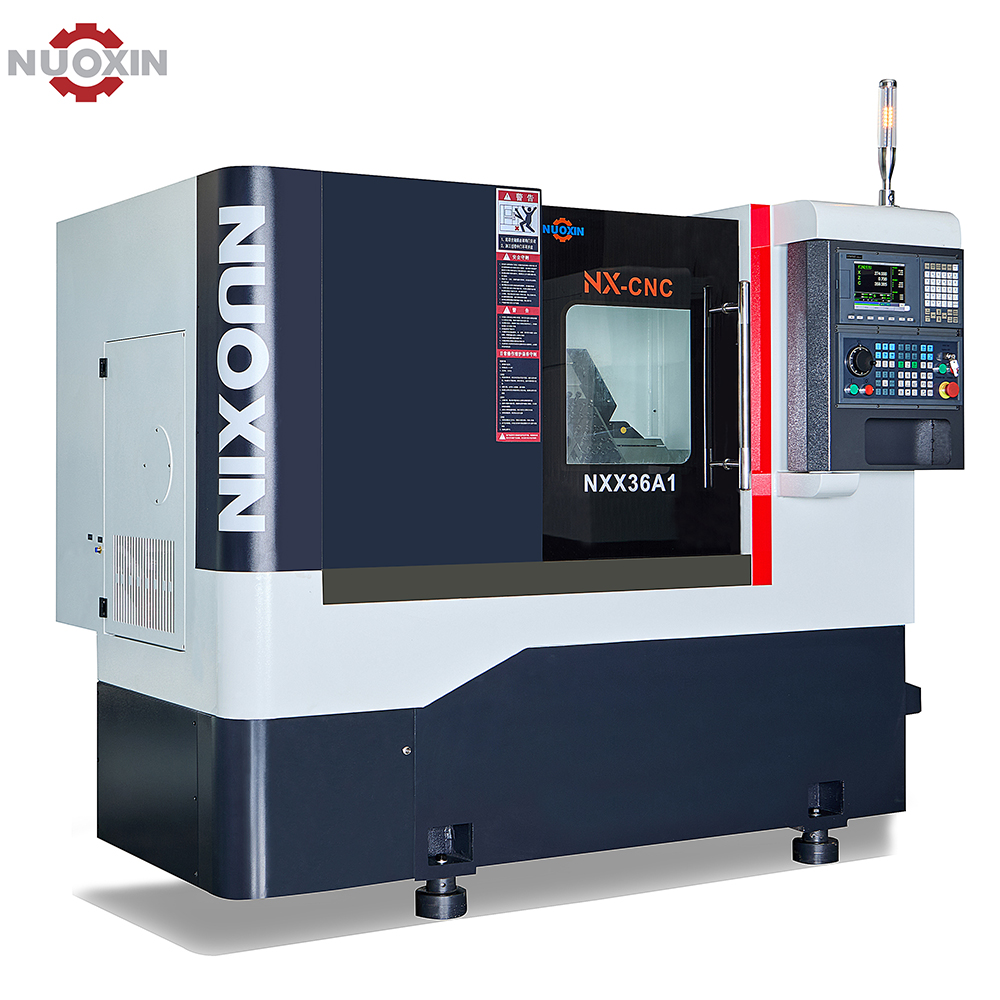 NXX-36A1: Torno CNC con bancada inclinada y múltiples herramientas