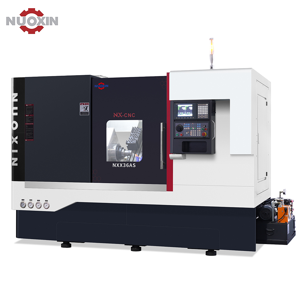 NXX-36AS: Torno CNC de bancada inclinada, doble husillo y doble bancada