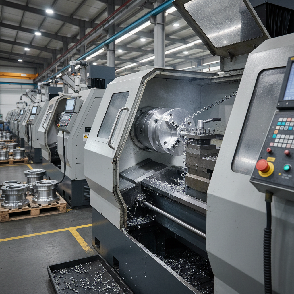 Otomotiv Parça Üretimi İçin Eğimli Yataklı CNC Torna Tezgahı