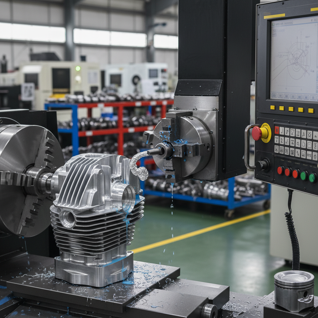 Motosiklet Motor Parçaları İçin CNC Torna Tezgahı