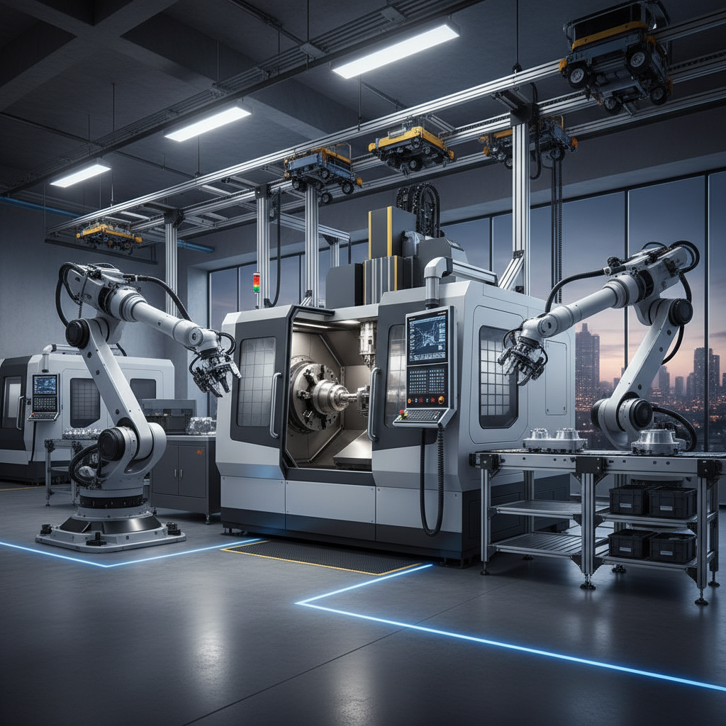 Endüstriyel Otomasyon Robotları için CNC Tornalama ve Frezeleme Makinesi