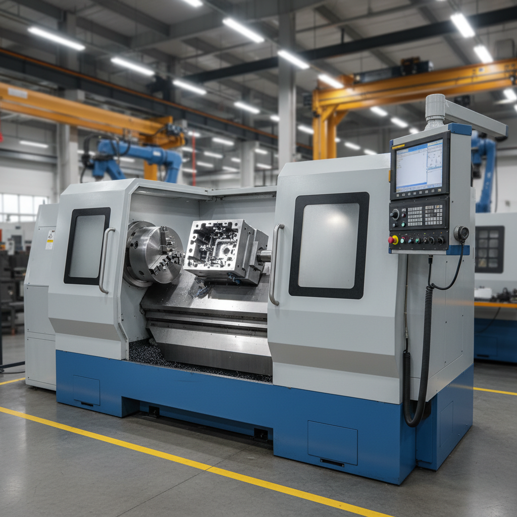 Kalıp ve Kalıp Yapımı İçin Eğimli Kılavuz Raylı CNC Torna Tezgahı