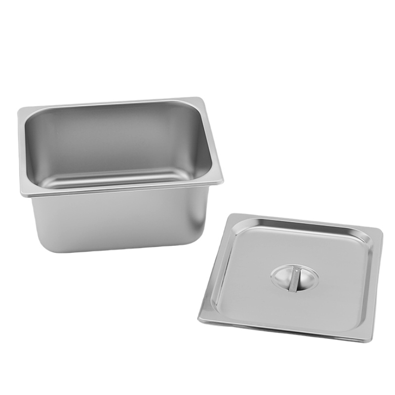 Commercial Food-Grade Stainless Steel Gastronorm GN Pan Lid Stackable Brushed Finish for Hotel Kitchen Equipment