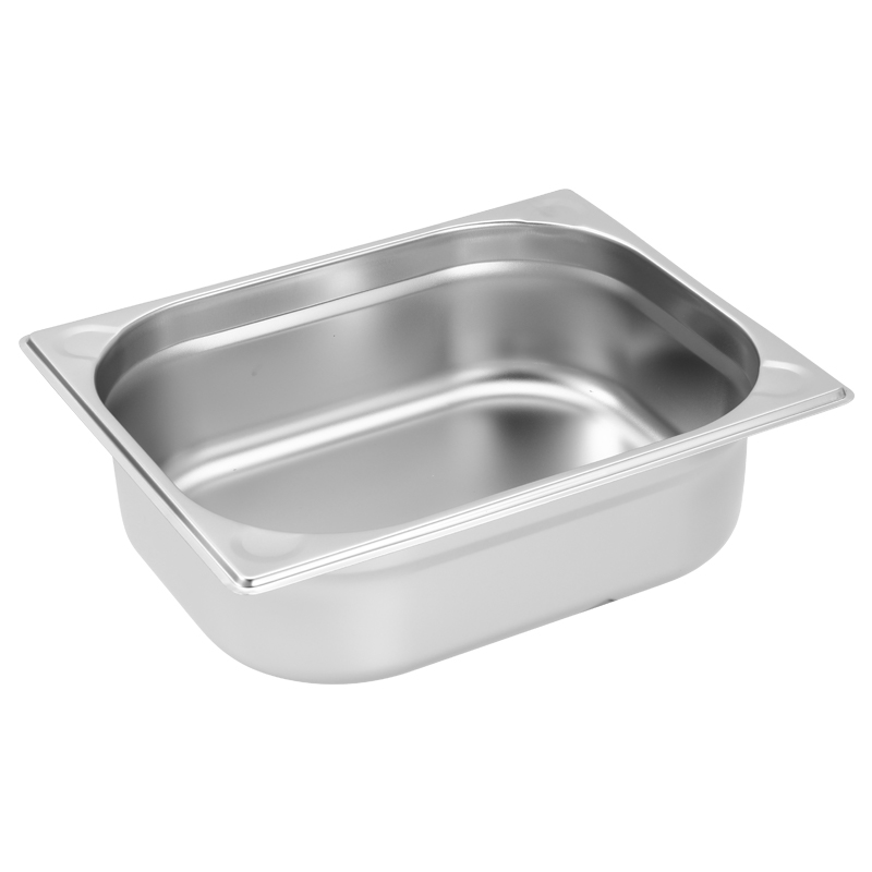 Heavy Duty Stainless Steel GN Pan, Stackable Steam Table Food Pan Gastronorm Tray for Commercial Kitchen Buffet
