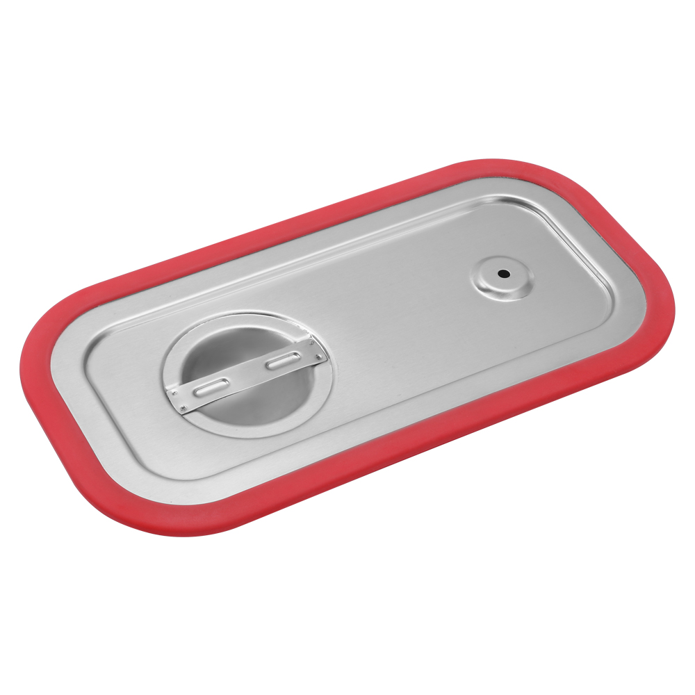 Stainless Steel Gastronorm Lid with Handle and Silicone Seal, GN Food Pan Cover
