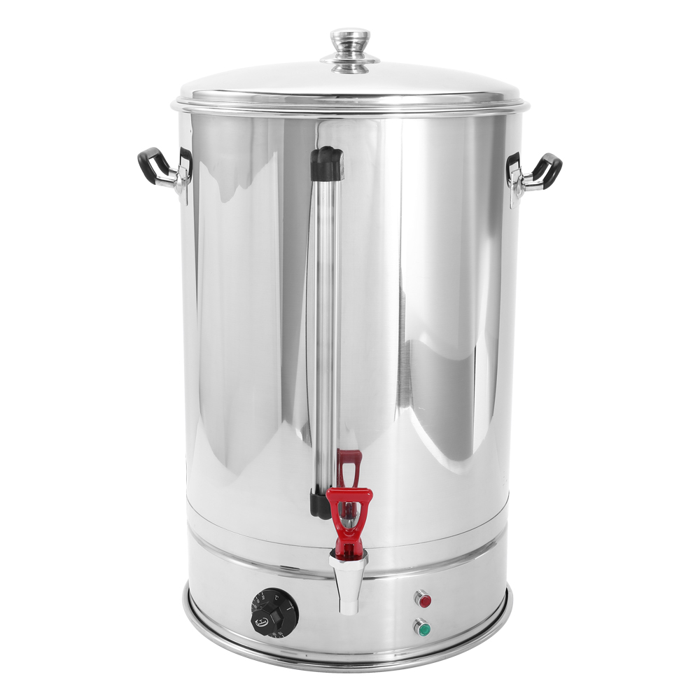 Commercial Stainless Steel Electric Thermostatic Water Boiler, Large Capacity Hot Beverage Urn with Tap, Temperature Control for Tea, Soy Milk, Hot Water