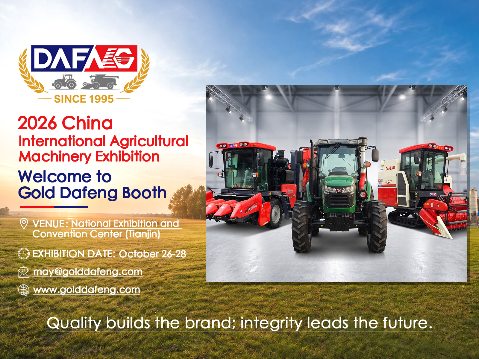 Golddafeng Showcases Full Lineup at Tianjin Agricultural Machinery Exhibition 2026