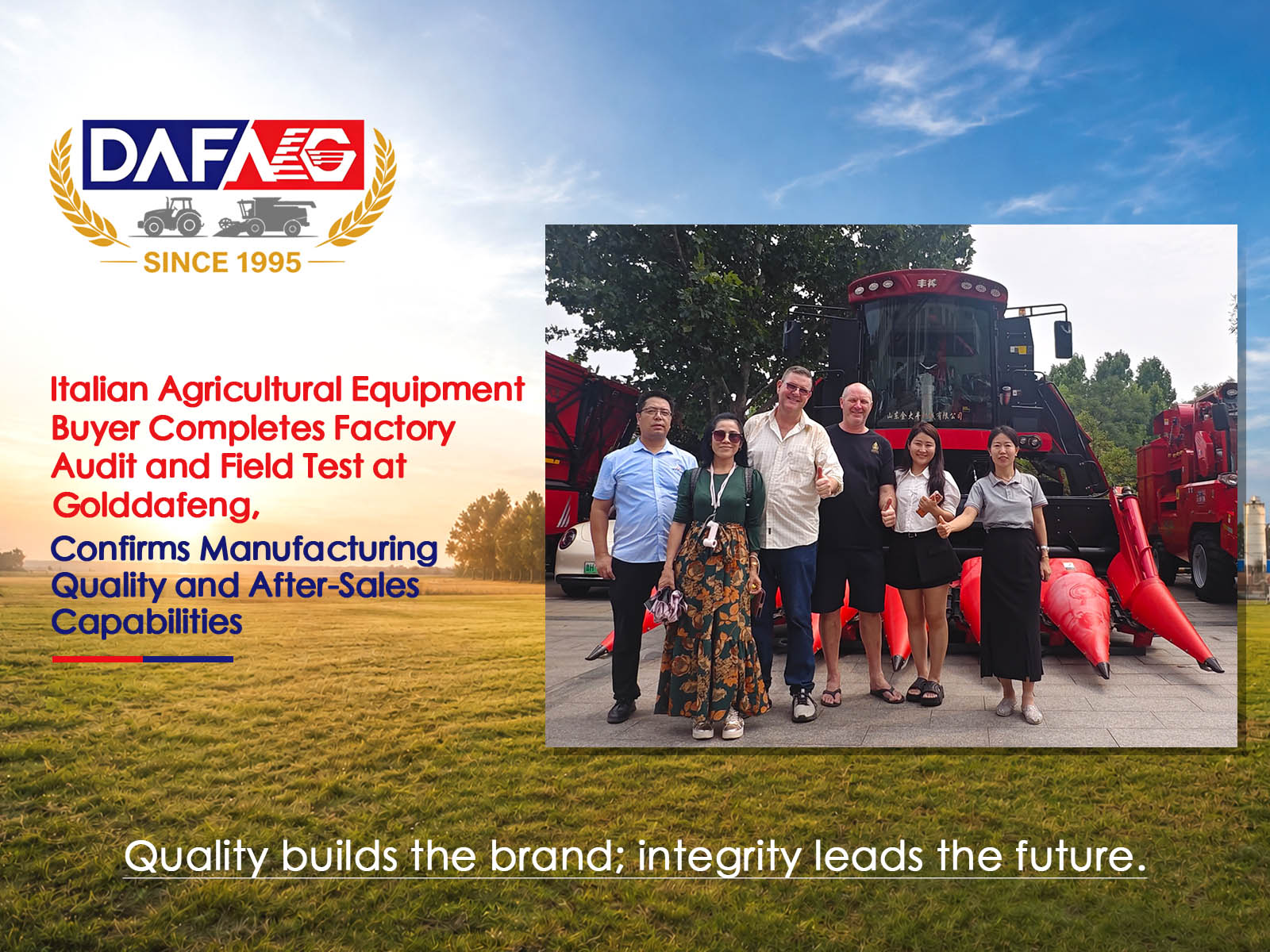 Italian Agricultural Equipment Buyer Completes Factory Audit and Field Test at Golddafeng, Confir...