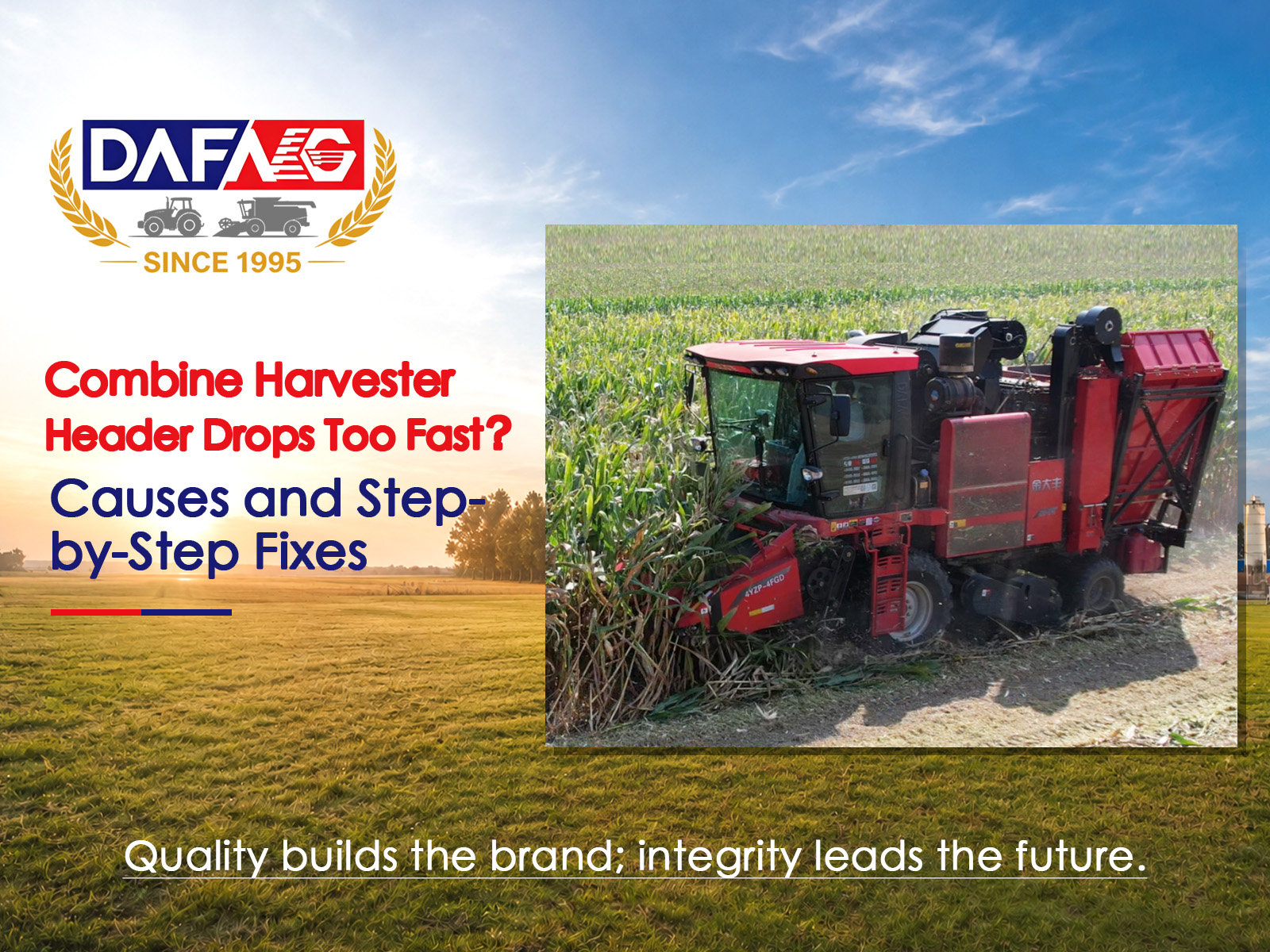 Combine Harvester Header Drops Too Fast? Causes and Step-by-Step Fixes