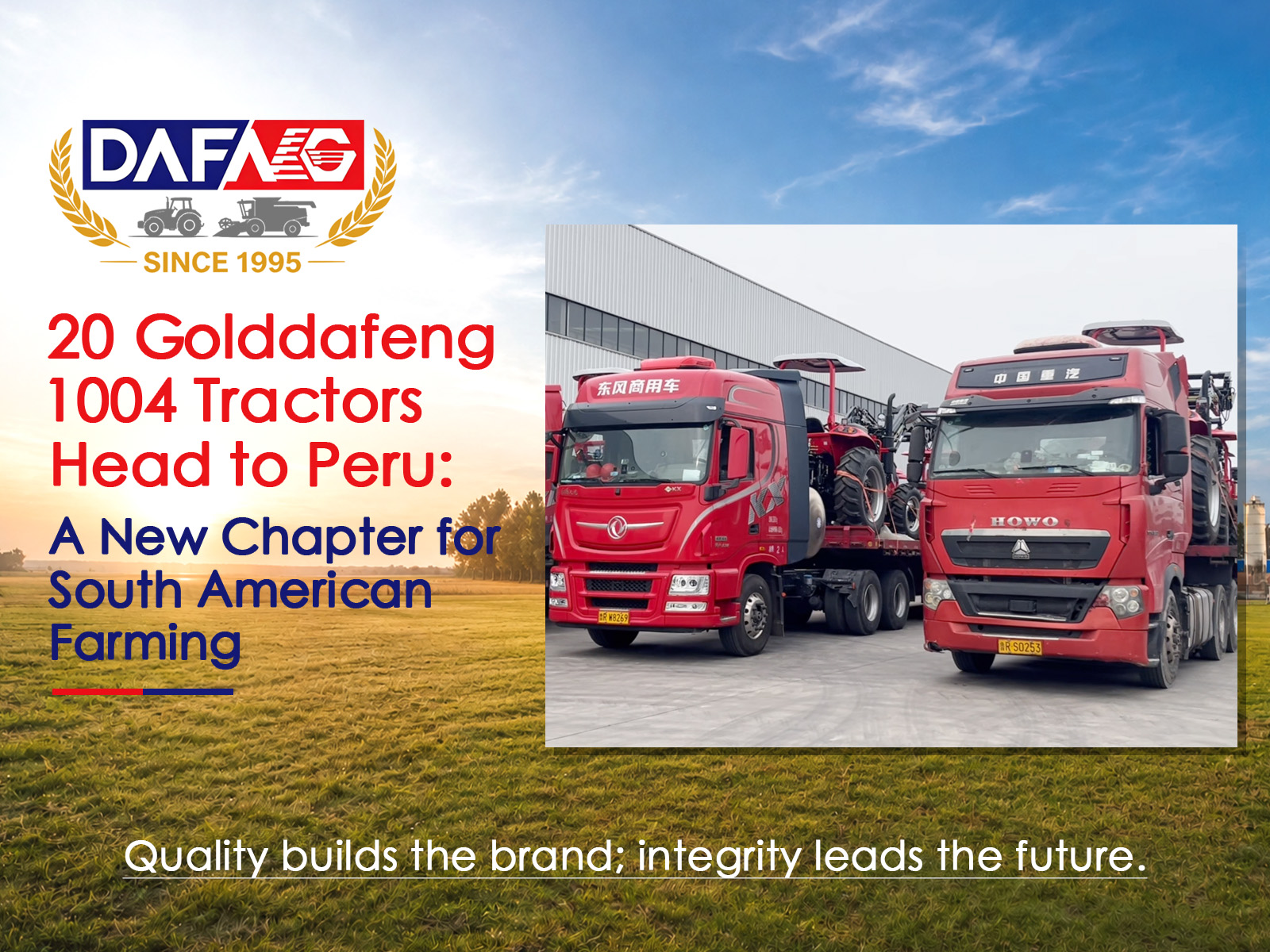 20 Golddafeng 1004 Tractors Head to Peru: A New Chapter for South American Farming