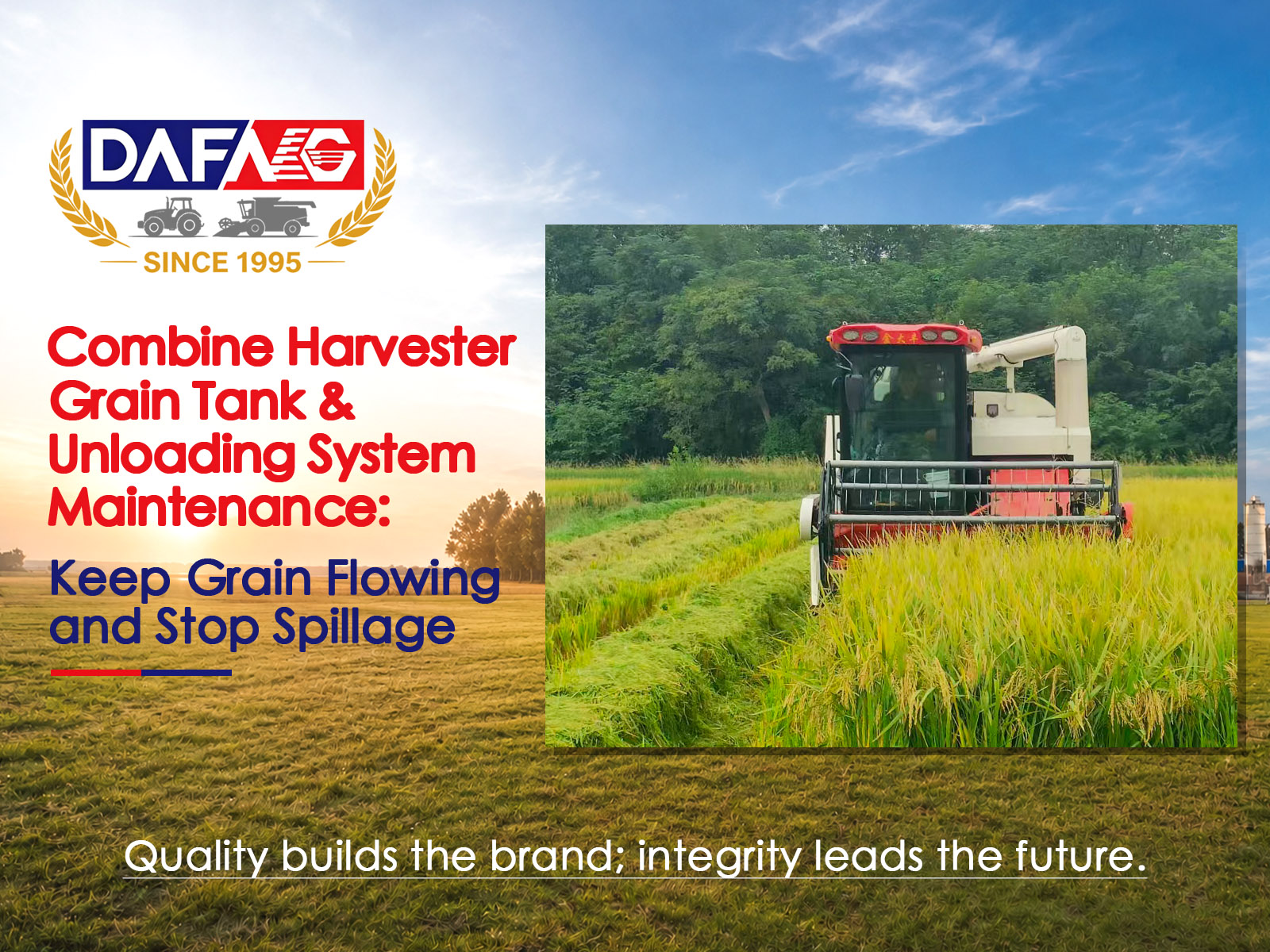 Combine Harvester Grain Tank & Unloading System Maintenance: Keep Grain Flowing and Stop Spillage