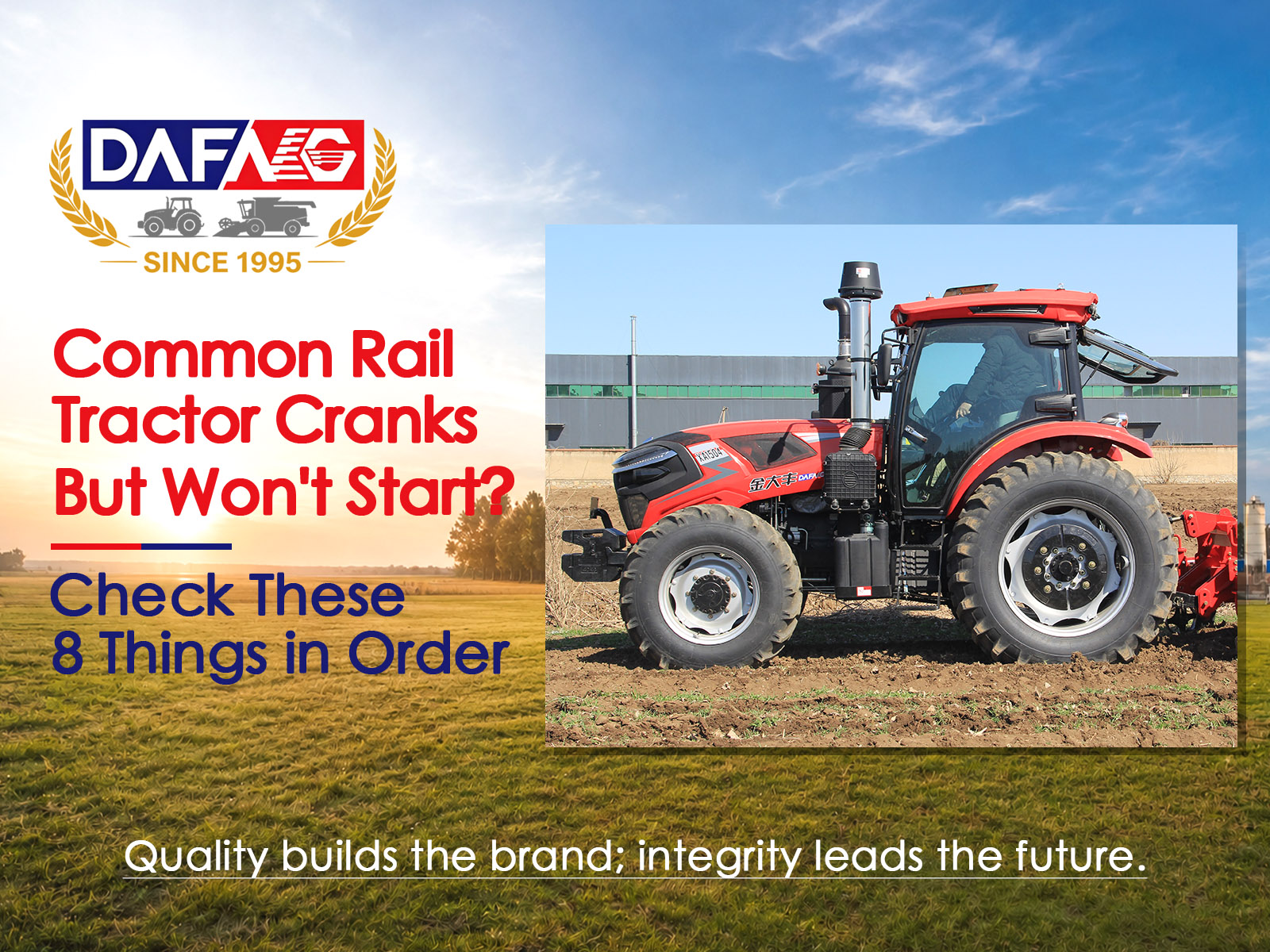 Common Rail Tractor Cranks But Won't Start? Check These 8 Things in Order